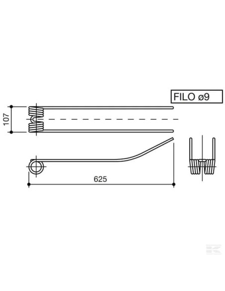 Dientes flexibles Ceccato 30008N Kramp