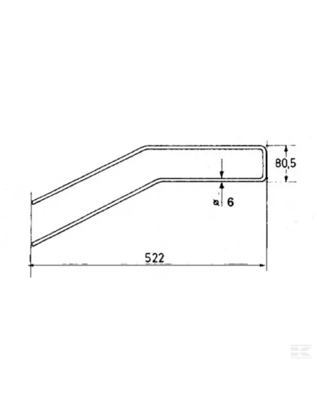 Diente de hilerar Kuhn 57502800N Kramp