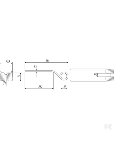 Púa para henificadora Stoll 0673740KR Kramp