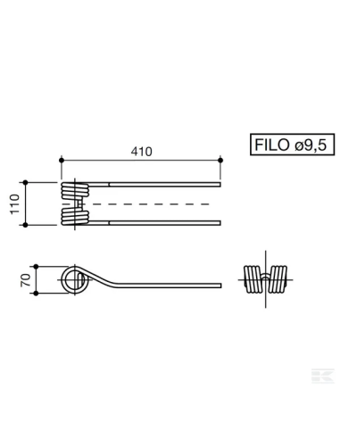 Dientes flexibles Galfre 6746N Kramp