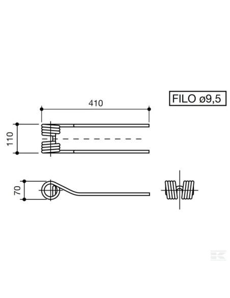 Dientes flexibles Galfre 6746N Kramp