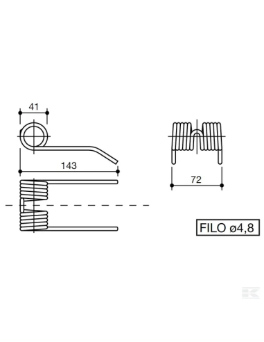 Diente de pick-up New Holland 84074264N Kramp