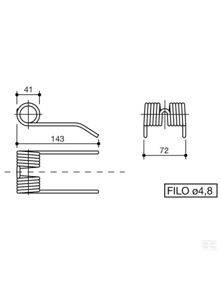 Diente de pick-up New Holland 84074264N Kramp