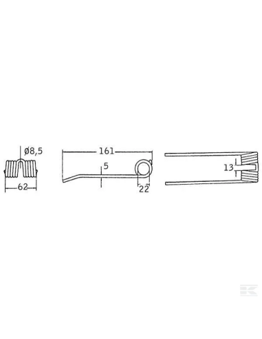 Diente de pick-up Strautmann 87010630N Kramp