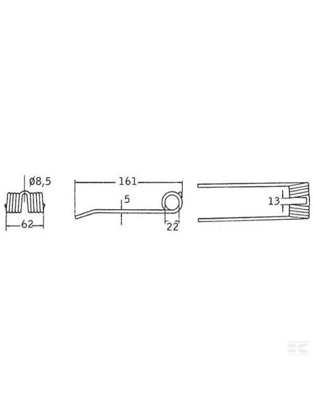 Diente de pick-up Strautmann 87010630N Kramp