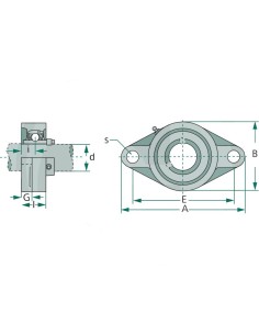RODAMIENTO DE SOPORTE TIPO OVALADO UCFL 205 2