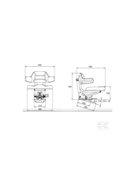 Asiento PVC suspensión mecánica Gopart