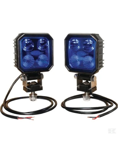 Lámpara de trabajo LED (2 x set), 10-30 V, azul Kramp