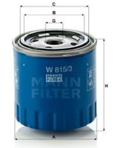 FILTRO ACEITE MANN W818/3 recambio