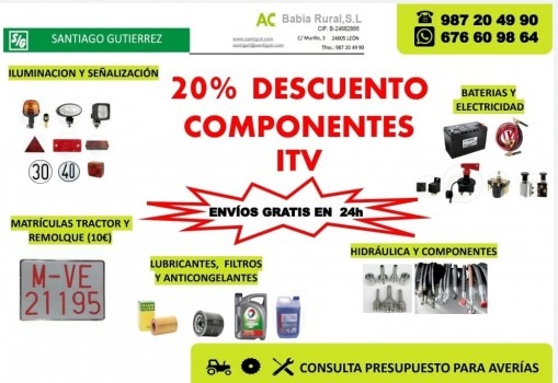 Recambios para ITV de Maquinaria Agrícola
